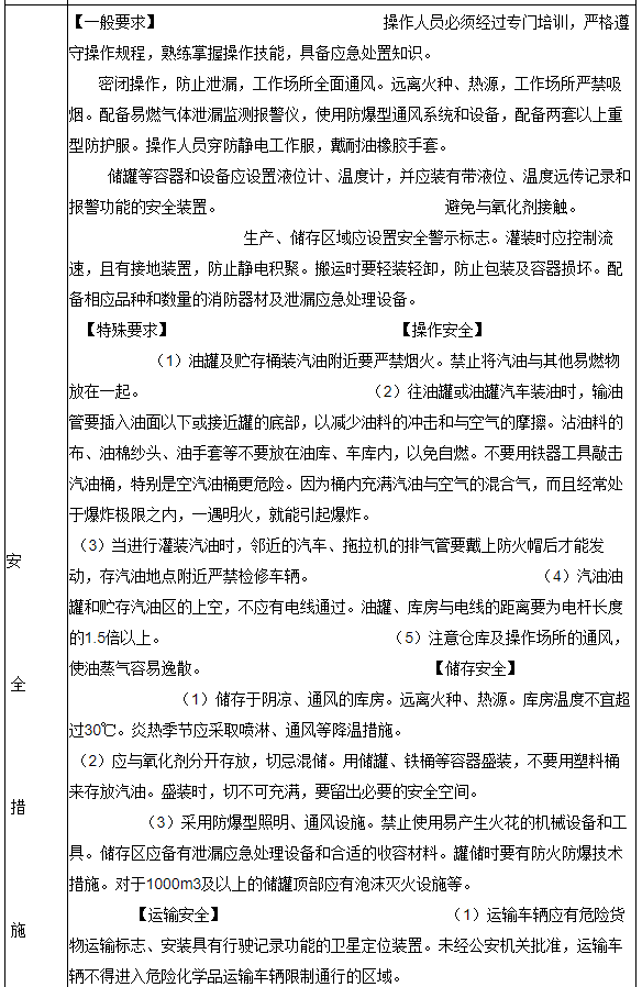 汽油（含甲醇汽油、乙醇汽油）、石脑油安全措施和事故应急处置原则(图2)