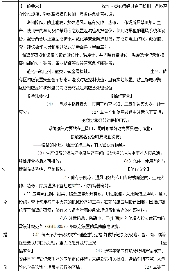 苯（含粗苯）安全措施和事故应急处置原则(图3)